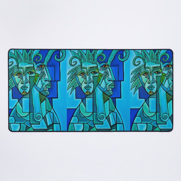 Item preview, Two Faces in Blue designed and sold by Sarah Curtiss.