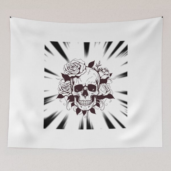 Item preview, Skull with roses designed and sold by KatNa.