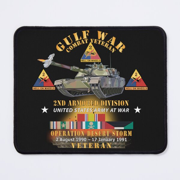 Item preview, Army - Desert Storm - 2nd Armored Div - Combat Vereran Veteran w GULF SVC X 300 designed and sold by Military Insignia Products.