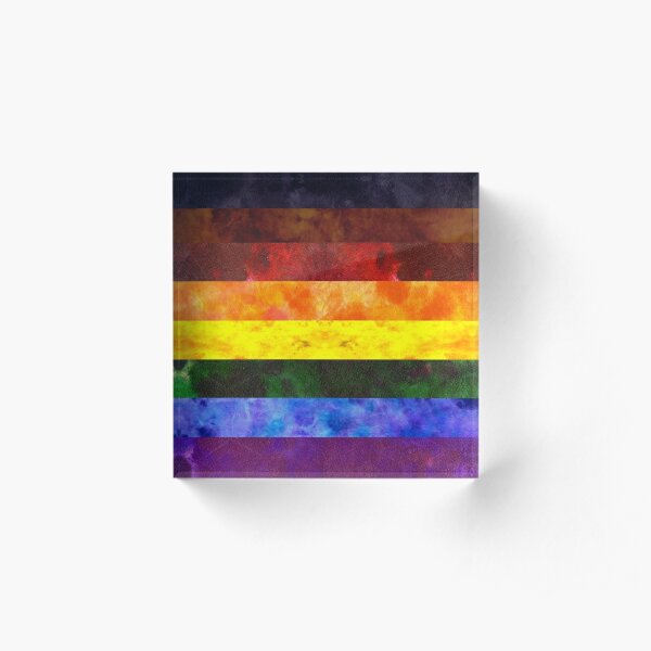 Inclusive Pride Digital Quilt Acrylic Block