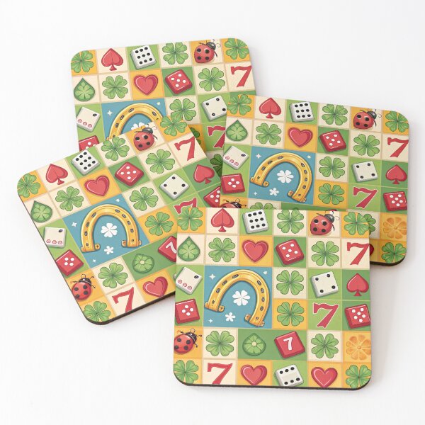 Item preview, Lucky charms mix - four-leaf clover , horseshoes, ladybug , dice , 777 designed and sold by Lucky 777.