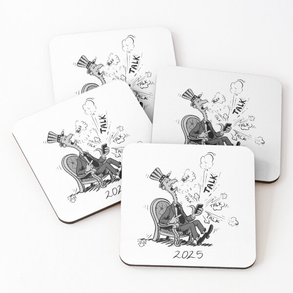 Item preview, 2025 Political Cartoon – Words Without Action designed and sold by XnakedartistX.