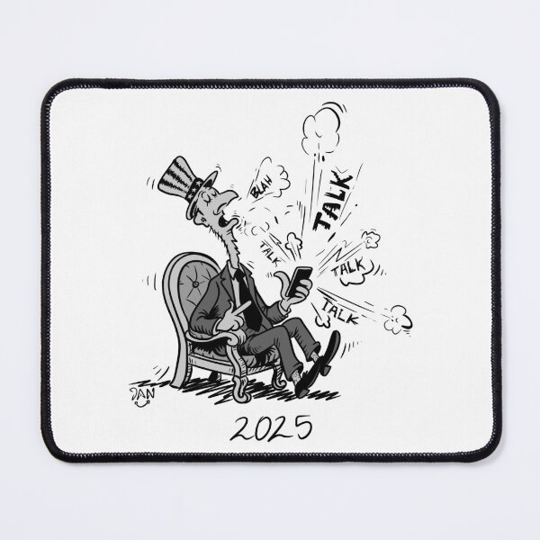 Item preview, 2025 Political Cartoon – Words Without Action designed and sold by XnakedartistX.