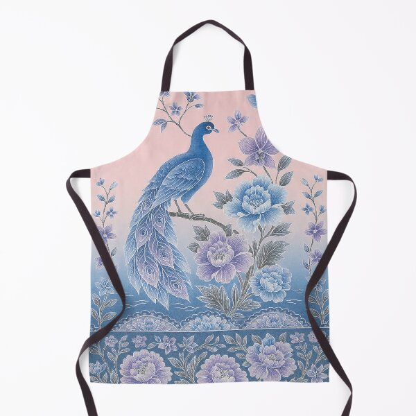 Item preview, Oriental Batik Pattern with Blue Peacock and Pastel Flowers designed and sold by ying815bubble.
