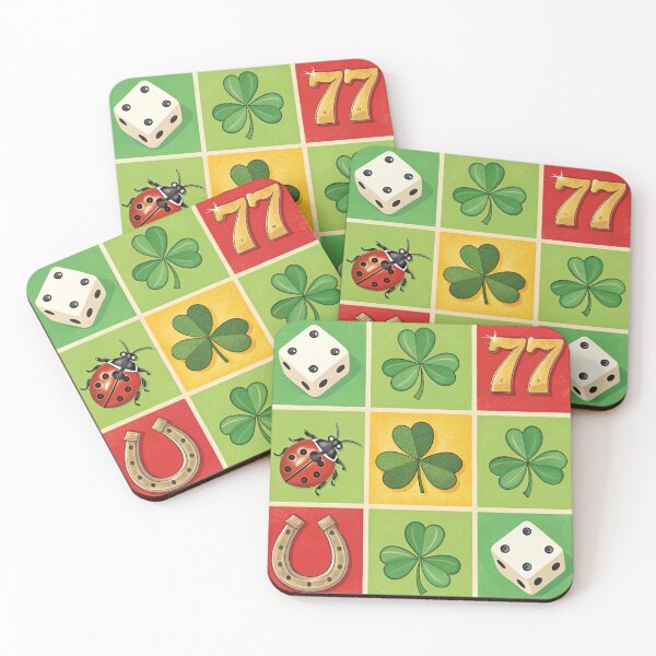 Item preview, Lucky charms mix - four-leaf clover , horseshoes, ladybug , dice , 777 designed and sold by Lucky 777.