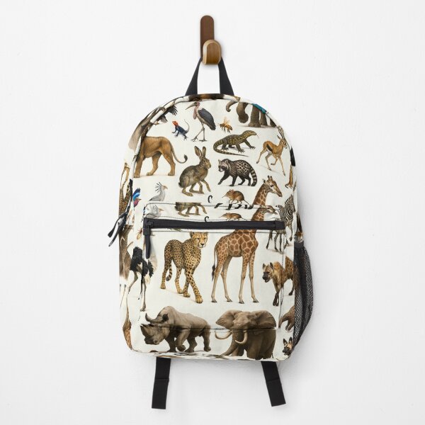 Item preview, Animals of the African Savanna Retro Wildlife Illustration Chart designed and sold by kakarikihill.