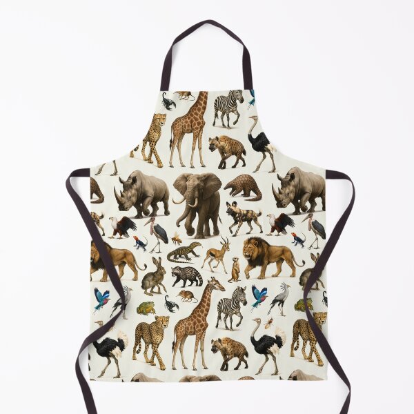 Item preview, Animals of the African Savanna Retro Wildlife Illustration Chart designed and sold by kakarikihill.