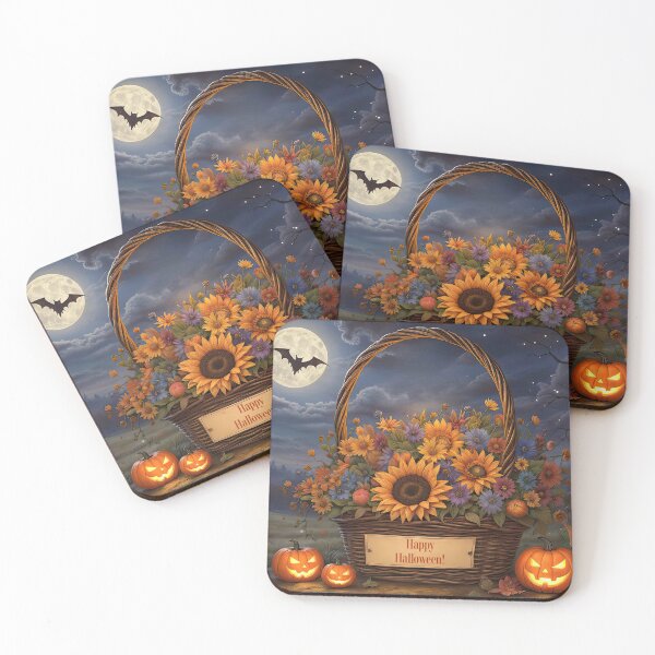 Item preview, Halloween Night with Floral Basket designed and sold by Stephanie Laird.