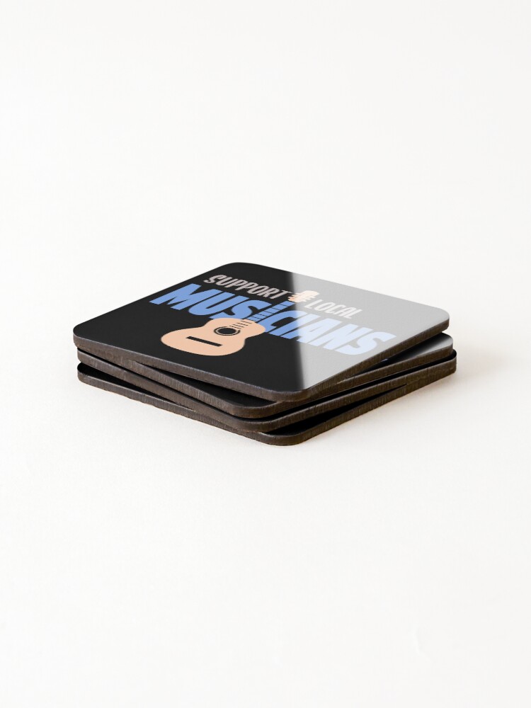 Thumbnail 4 of 5, Coasters (Set of 4), Support Local Musicians designed and sold by MadRiddleDesign.