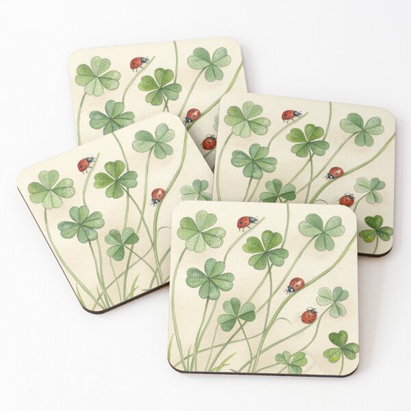 Item preview, Four-leaf clovers & ladybugs . designed and sold by Lucky 777.