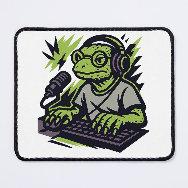 Item preview, Gamer Lizard Streaming – Retro Reptile Vibes designed and sold by CaliLuminos.