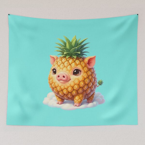 Item preview, Pineapple Pig | Cute Fantasy Animal designed and sold by E-SarnEdge.
