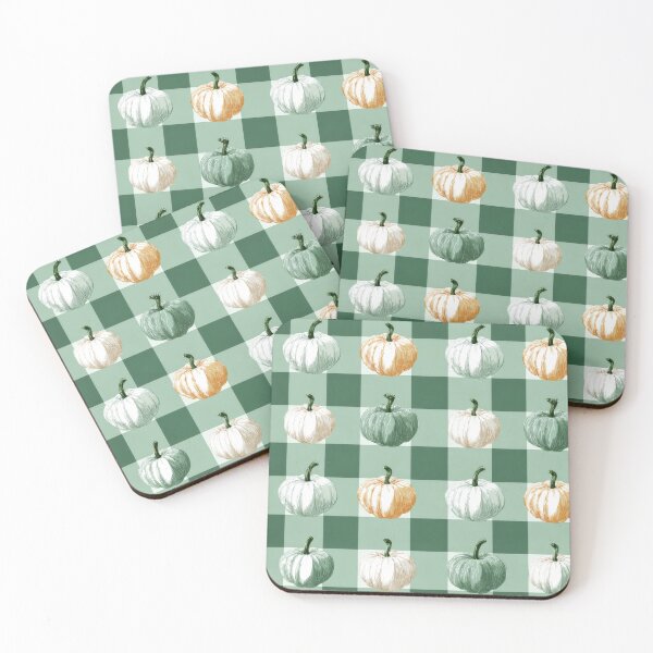 Item preview, Classic check sage green pumpkin harvest designed and sold by scicilysimonee.