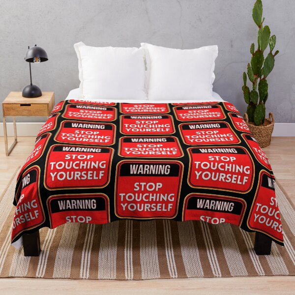Item preview, WARNING:  Stop Touching Yourself - funny warning signs designed and sold by DesignsFromTW-S.