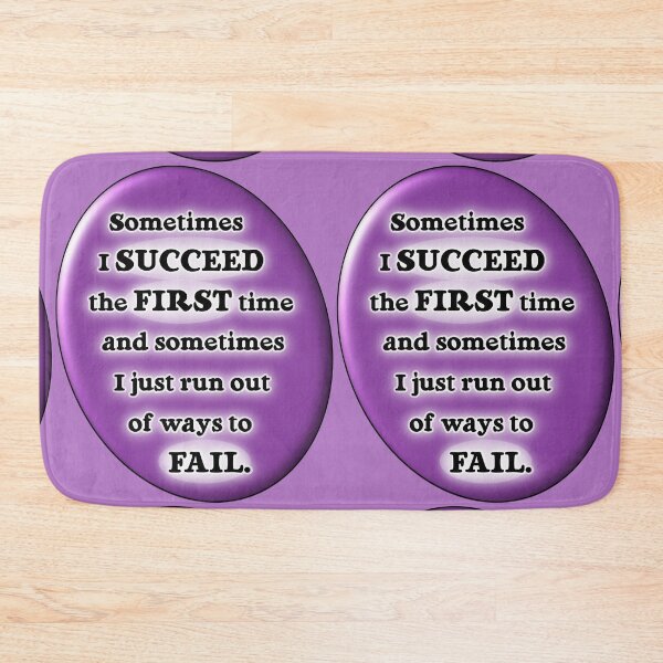Item preview, Sometimes I succeed the first time, purple version designed and sold by mntimg.