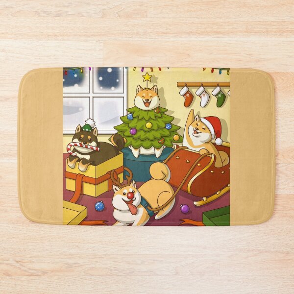 Item preview, Ukiyosou Shibas (Christmas) designed and sold by Kyna Arts.