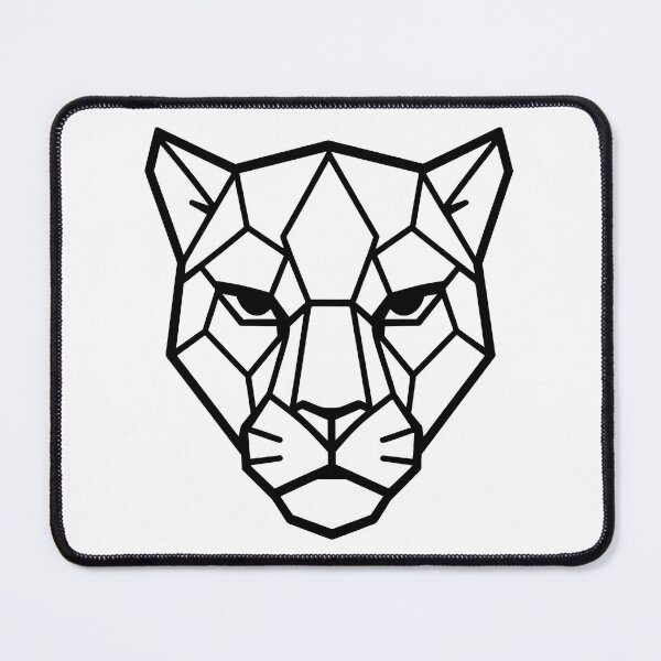Item preview, Cabeza de gato salvaje geométrica: diseño minimalista de arte lineal designed and sold by Jack’s Shirts Craft.