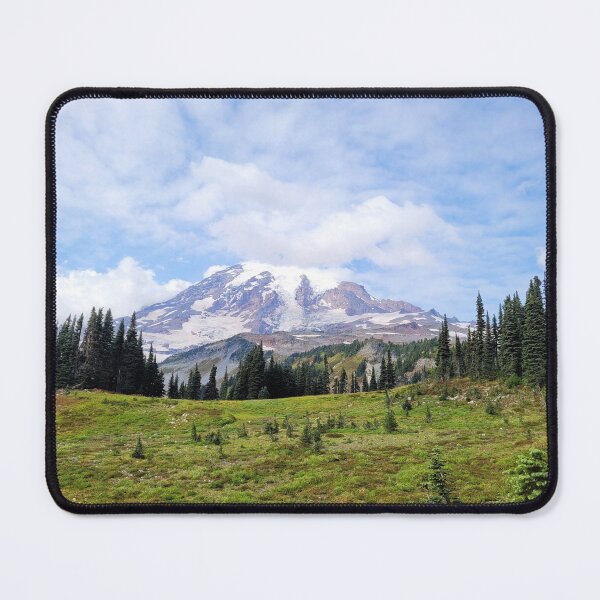 Item preview, Mount Rainier Towering Over Alpine Meadow designed and sold by MilesToHike.