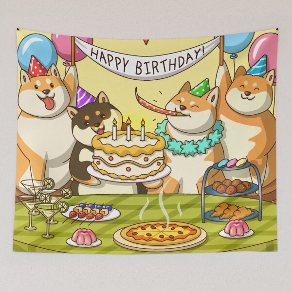 Item preview, Copy of Ukiyosou Shibas Birthday  designed and sold by Kyna Arts.