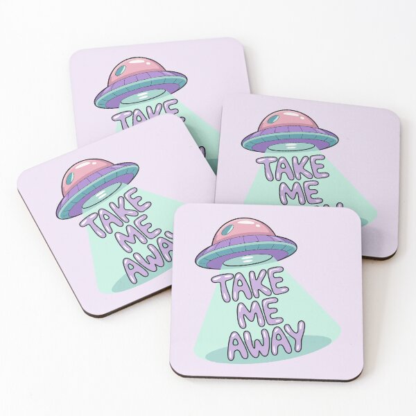 Item preview, Take me away pastel alien spaceship  designed and sold by FatBirdie.