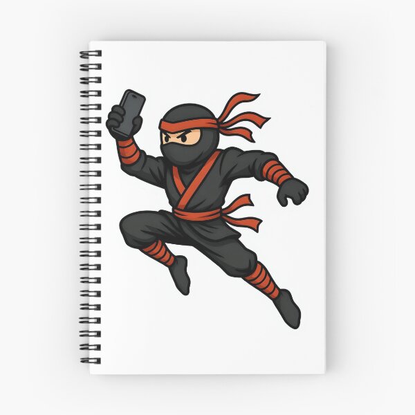 Item preview, Ninja in mid-leap with cellphone designed and sold by Origen88.