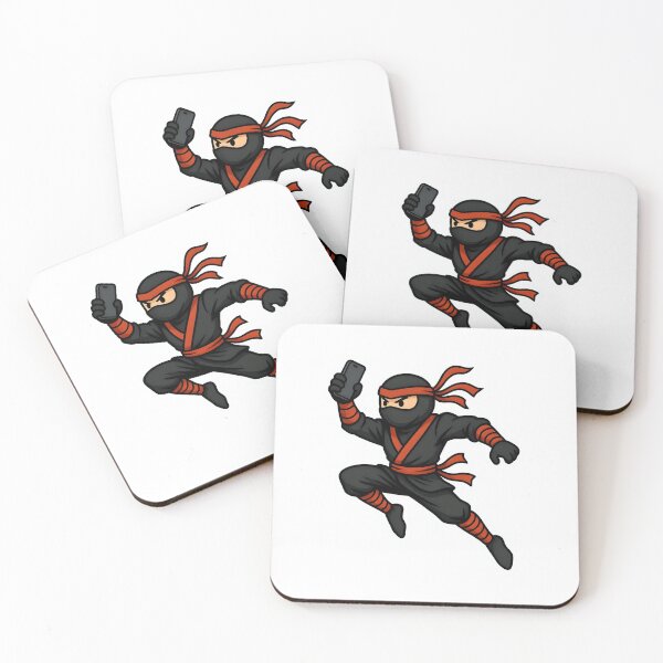 Item preview, Ninja in mid-leap with cellphone designed and sold by Origen88.