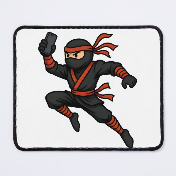 Item preview, Ninja in mid-leap with cellphone designed and sold by Origen88.