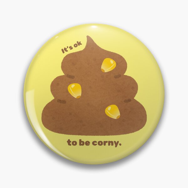 Item preview, It’s OK to Be Corny – Funny Poop Emoji Pun Design designed and sold by uniQuin.