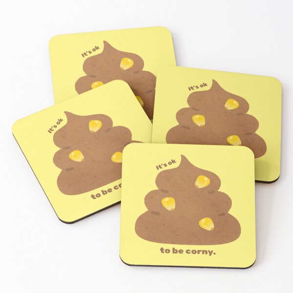 Item preview, It’s OK to Be Corny – Funny Poop Emoji Pun Design designed and sold by uniQuin.