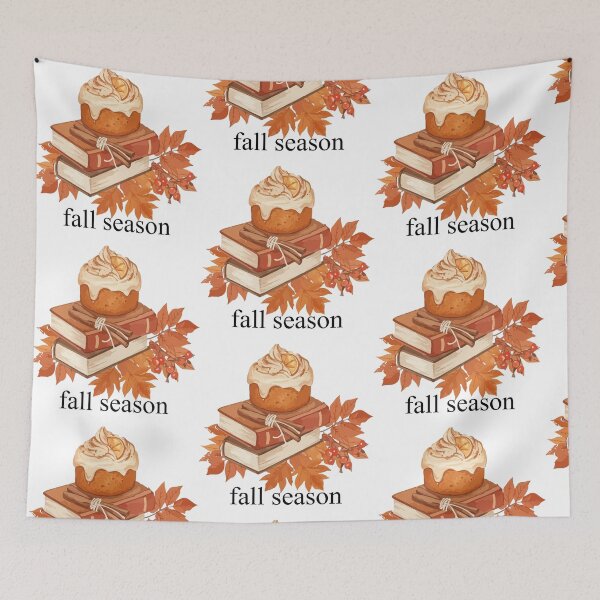 Item preview, Cozy Autumn Books And Dessert Illustration on white designed and sold by designsoftinaa.