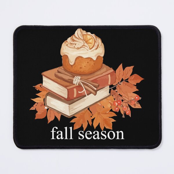 Item preview, Cozy Autumn Books And Dessert Illustration on black designed and sold by designsoftinaa.