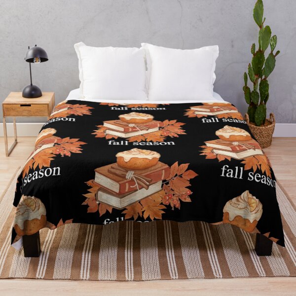 Item preview, Cozy Autumn Books And Dessert Illustration on black designed and sold by designsoftinaa.