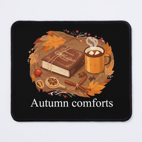 Item preview, Warm Cozy Autumn Aesthetic Illustration on black designed and sold by designsoftinaa.