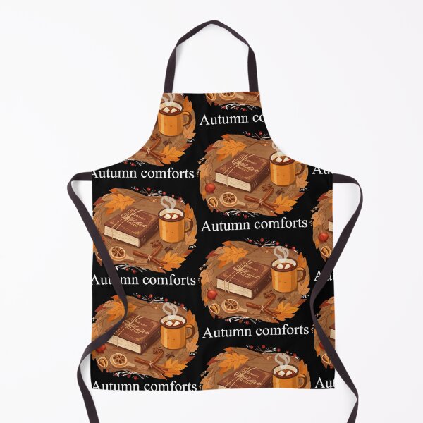 Item preview, Warm Cozy Autumn Aesthetic Illustration on black designed and sold by designsoftinaa.