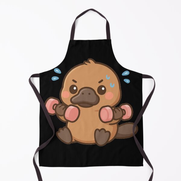 Artikelvorschau, Kawaii-Schnabeltier im Fitnessstudio entworfen und verkauft von Ahau Designs.