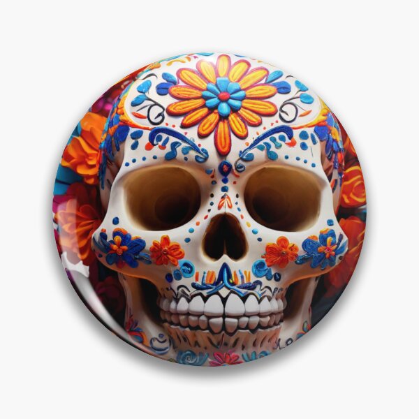 Item preview,  Huichol Skull with Flowers - Huichol Skull with Flowers  designed and sold by SpectrumEssence.
