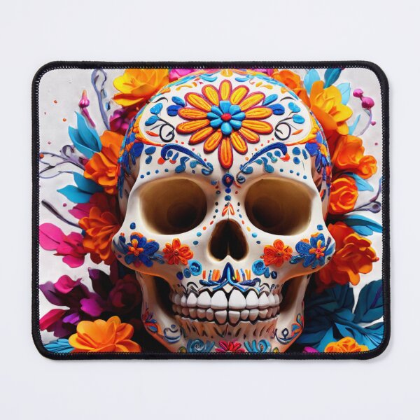 Item preview, Huichol Skull with Flowers - Huichol Skull with Flowers designed and sold by SpectrumEssence.
