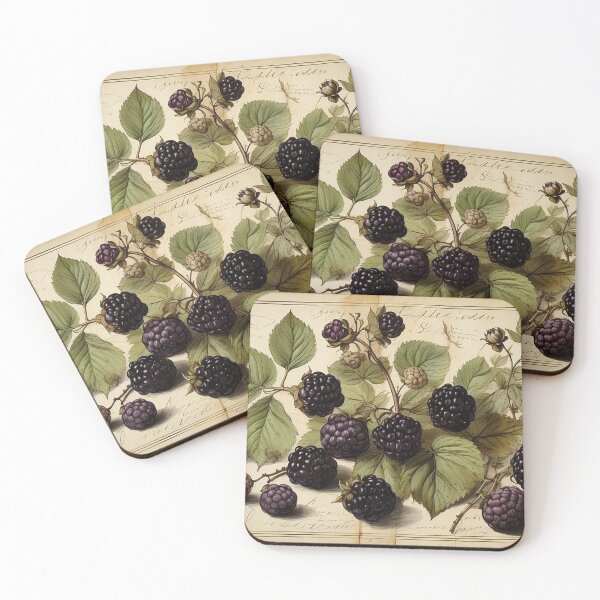 Item preview, Vintage Botanical Plate – Blackberries designed and sold by Antik by Schulz.