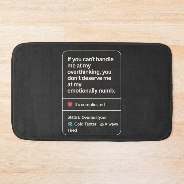 Item preview, Overthinking and Emotionally Numb Dating Profile Meme designed and sold by VoidBloom Studio.