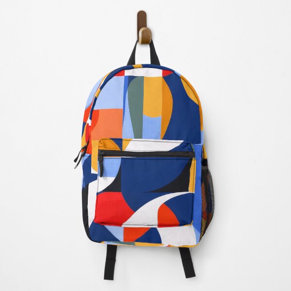 Item preview, Mid-Century Modern Geometric Pattern In Blues And Yellow designed and sold by DEC02.
