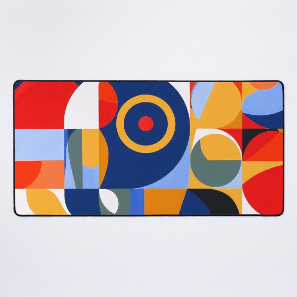 Item preview, Mid-Century Modern Geometric Pattern In Blues And Yellow designed and sold by DEC02.