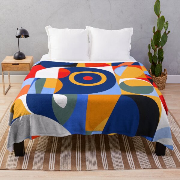 Item preview, Mid-Century Modern Geometric Pattern In Blues And Yellow designed and sold by DEC02.