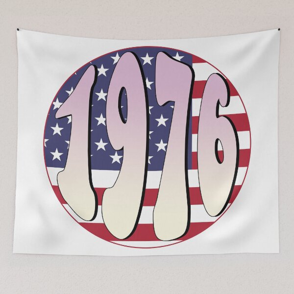 Item preview, 1976 Round Badge Design with US Flag designed and sold by Aux Arc.