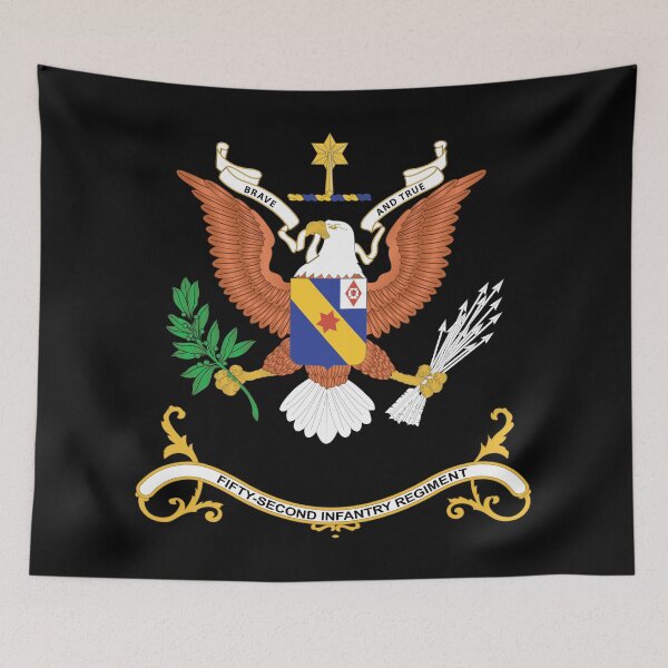 Item preview, Army - Regimental Colors - 52nd Infantry Regiment  - BRAVE AND TRUE X 300 designed and sold by Military Insignia Products.
