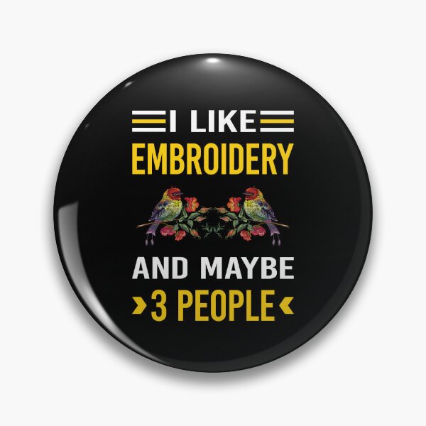 Item preview, I Like 3 People Embroidery Embroidering Embroider designed and sold by maymorto.
