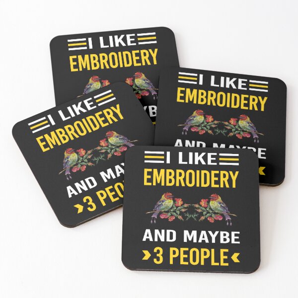 Item preview, I Like 3 People Embroidery Embroidering Embroider designed and sold by maymorto.