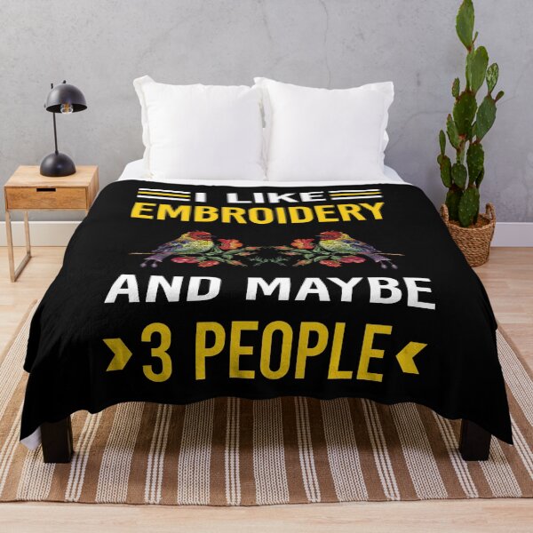 Item preview, I Like 3 People Embroidery Embroidering Embroider designed and sold by maymorto.