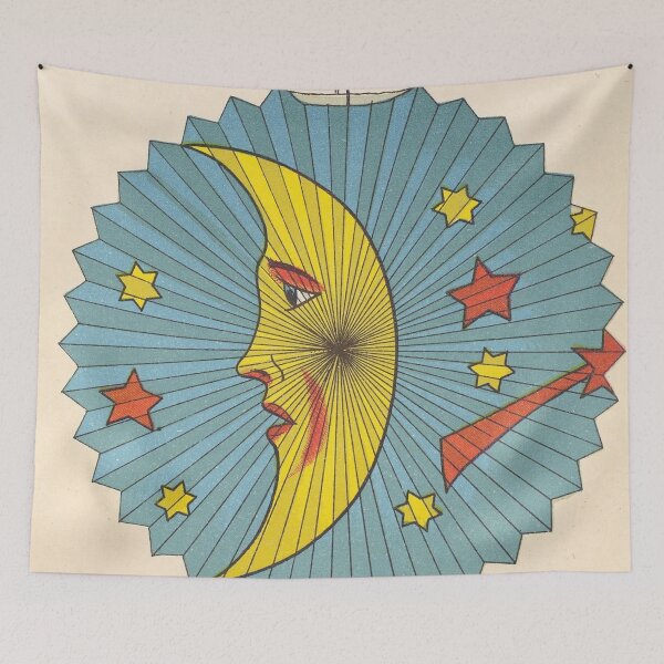 Item preview, Anonymous Paper Lantern - Crescent Moon with Stars designed and sold by AnimaliaStar.