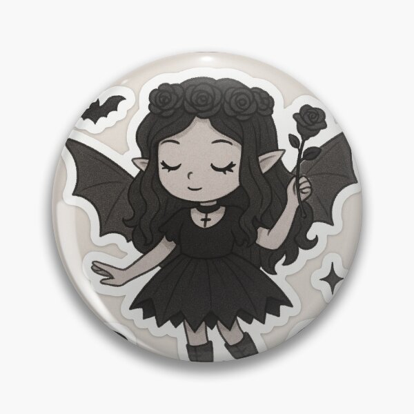 Item preview, Gothic Fairy Sticker – Dark Rose & Moonlit Magic designed and sold by Fairyhorizons.