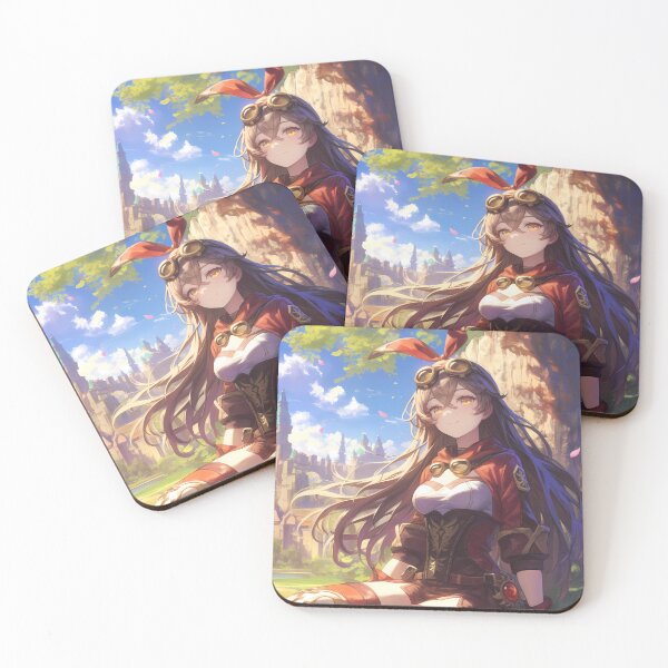 Item preview, Game Amber Genshin Impact Anime Spring Sky Castle Cheerful Explorer designed and sold by earlobejerk.